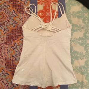 White lululemon two strapped tank